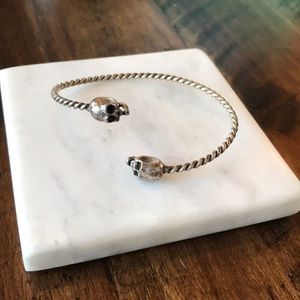 Metal skull headed bracelet